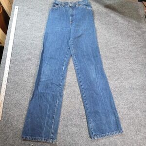 Vintage H.I.S Jeans Womens 28 Blue Medium Wash High Rise Straight 28x31 Denim